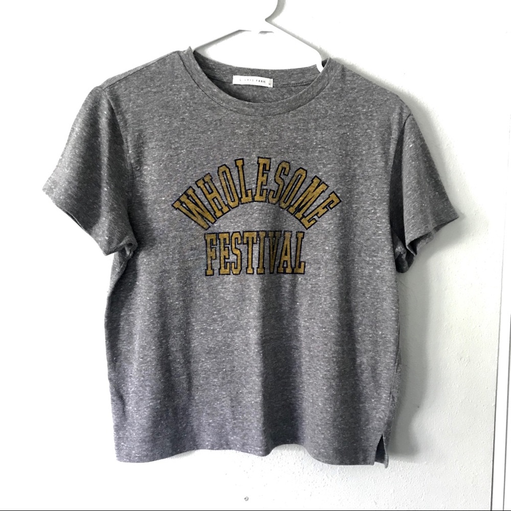 Lowrys Farm slogan t-shirt cropped